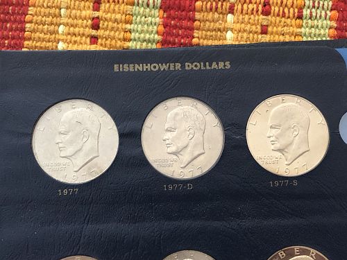 Near Complete 1971-1978 Eisenhower Dollar Collection (27 Coins) in nice Whitman Album