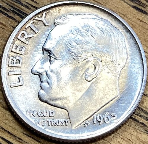 1962 Roosevelt dime in ALMOST UNCIRCULATED condition