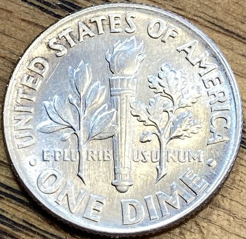 1962 Roosevelt dime in ALMOST UNCIRCULATED condition