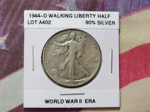 1944-D  WALKING LIBERTY HALF DOLLAR ~ WORLD WAR II ERA ~ LOT A402*