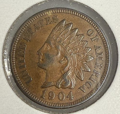 1904 Indian Head Cent, AU BN, (10329)