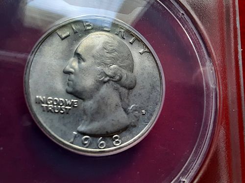 1968-D &1971-D Washington quarters Anacs MS 66 with free shipping