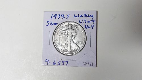 1939-S Walking Liberty Silver Half Dollar F+ San Francisco Mint