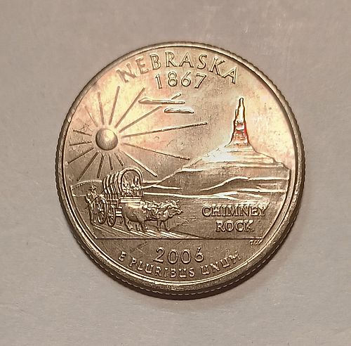 2006-P Nebraska State Quarter Chimney Rock GEM BU!