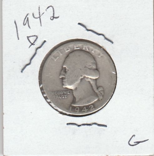 1942   D    WASHINGTON QUARTER