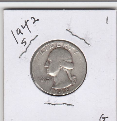 1942  S   WASHINGTON  QUARTER