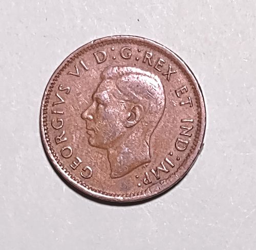 1947 Maple Leaf Canadian Penny