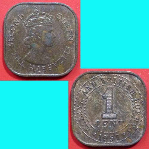 Malaya and British Borneo 1 Cent 1957 KM# 5