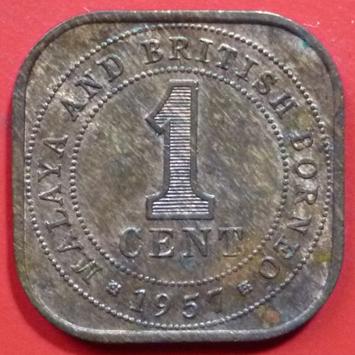 Malaya and British Borneo 1 Cent 1957 KM# 5