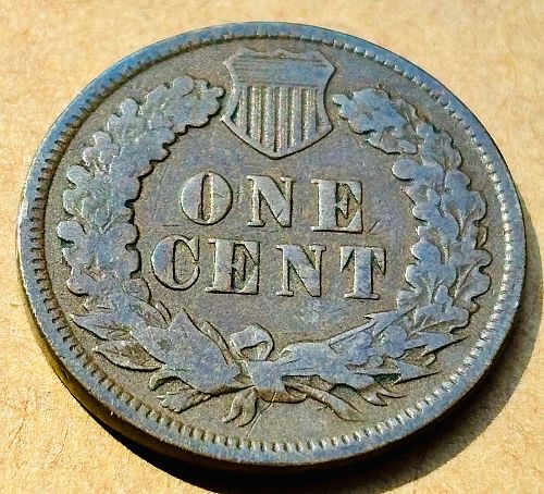 1871 (Bold N) Indian Head Cent, G+/VG condition