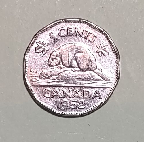 1952 Canadian nickel
