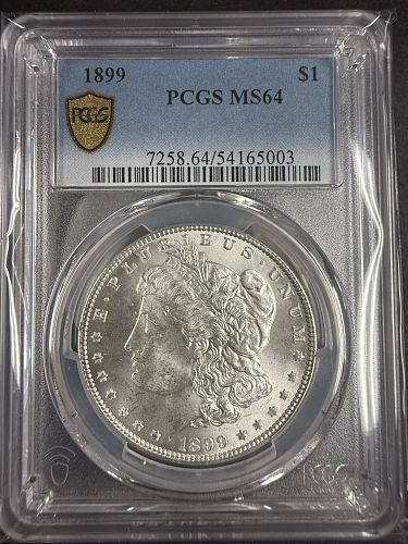 1899 Morgan Silver Dollar, MS64 PCGS Gold Shield (10428)