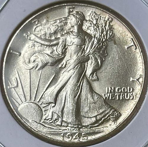 1945-P Walking Liberty Silver Dollar