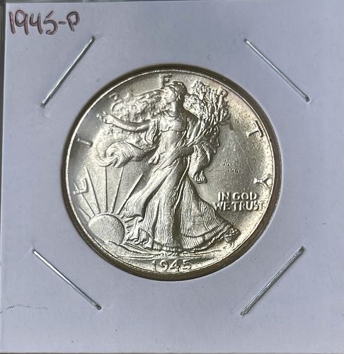 1945-P Walking Liberty Silver Dollar