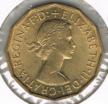 3 Pence - Elizabeth II, United Kingdom, 1961