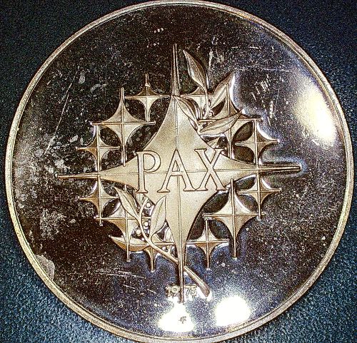1975 Franklin Mint "Dove of Peace" Richard Renninger Bronze Medal Medallion PAX