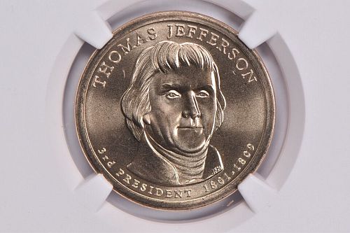 MS68 2007-P Thomas Jefferson Annual Set Presidential Dollar NGC