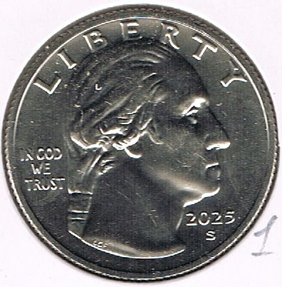 25 Cents / Quarter 2025 S, Stacey Park Milbern
