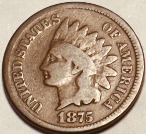1875 P Indian Head Cent Small Cents