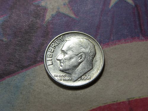 1961-P ROOSEVELT DIME ~ 90% SILVER ~ LOT 0403*