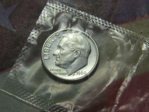 1960-P ROOSEVELT DIME ~ PROOF IN CELLO ~ LOT A763*