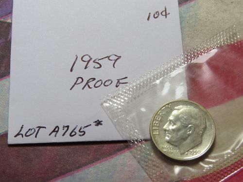 1959-P ROOSEVELT DIME ~ PROOF IN CELLO ~ LOT A765*