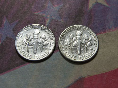 1959-P & 1959-D ROOSEVELT DIME ~ 90% SILVER ~ LOT OF 2 COINS ~ LOT B141*