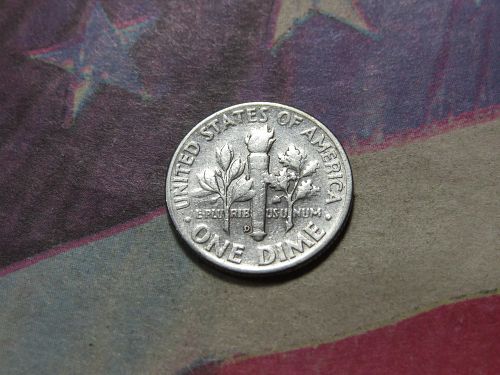 1957-D ROOSEVELT DIME ~ 90% SILVER ~ LOT 0414*