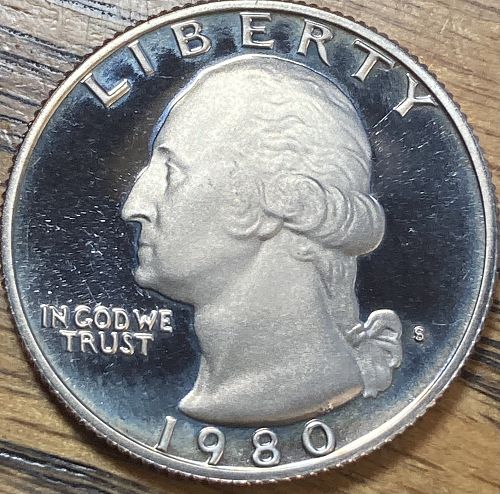 1980S PROOF Washington quarter
