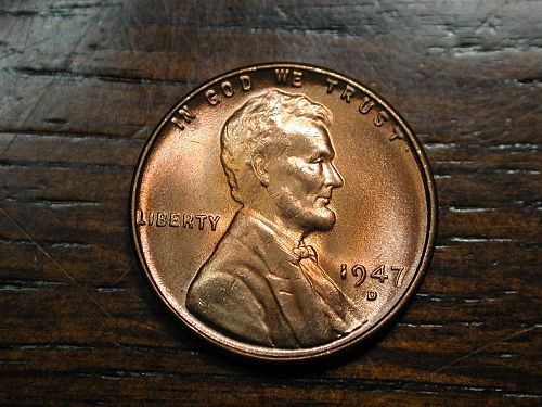 1947d Lincoln Wheat Penny Cent NICE !