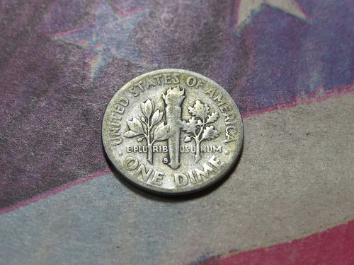 1951-S ROOSEVELT DIME ~ 90% SILVER - NATURAL TONING - LOT J217