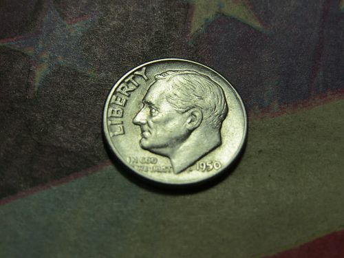 1950-P ROOSEVELT DIME ~ 90% SILVER - LOT 0441*