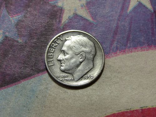1950-S ROOSEVELT DIME ~ 90% SILVER - LOT J219