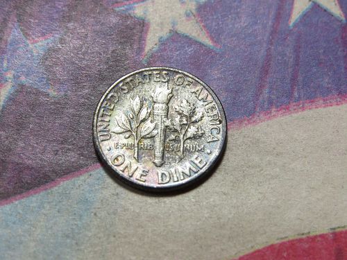 1949-P ROOSEVELT DIME ~ 90% SILVER - NATURAL TONING - LOT J221