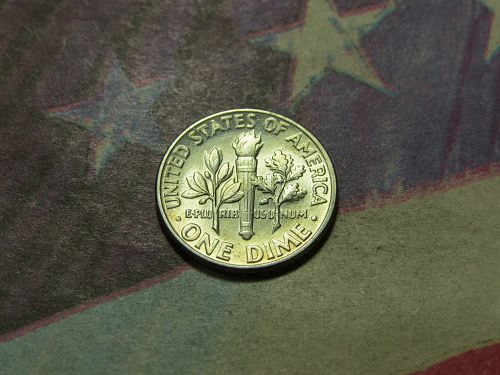1947-P ROOSEVELT DIME ~ 90% SILVER - LOT 0458*