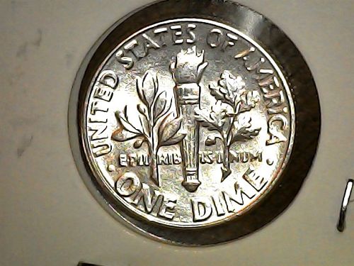 1953 P... Roosevelt Dime...Nice Hole Filler...412... Die Crack... Rim to Forehead