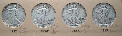 Complete 1916-47 PDS Walking Liberty Half Dollar Set ~ 65 Coins ~ Dansco #7160