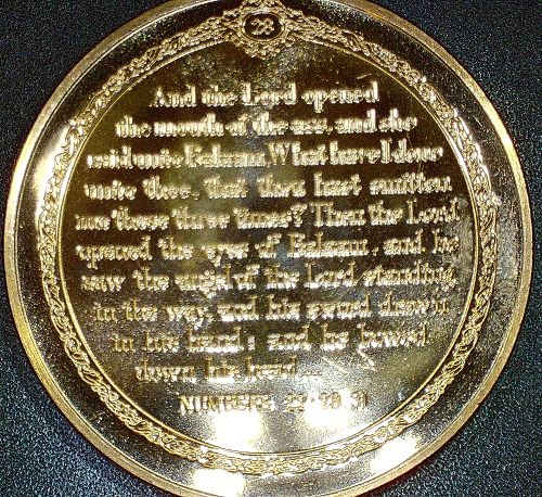 1967 Franklin Mint Balaam Smiting The Ass Proof Like Medal