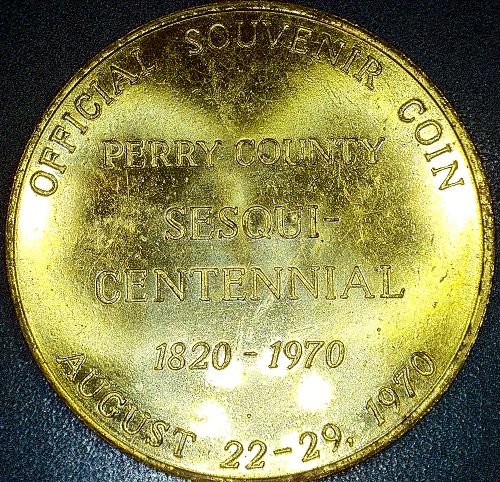PERRY COUNTY PENNSYLVANIA 150TH 1820-1970 1-1/2" MEDAL