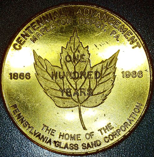 1866-1966 Mapleton Depot, PA Centennial Glass Sand Corporation