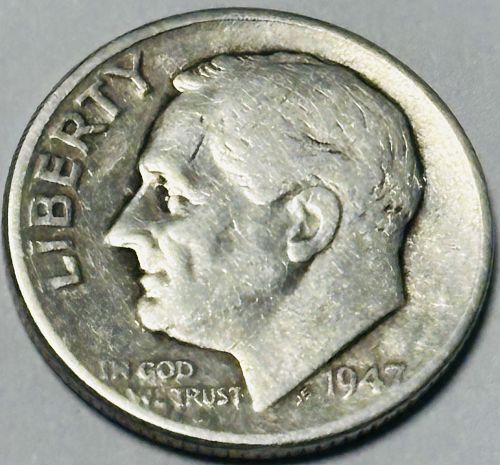 1947 P Roosevelt Dimes
