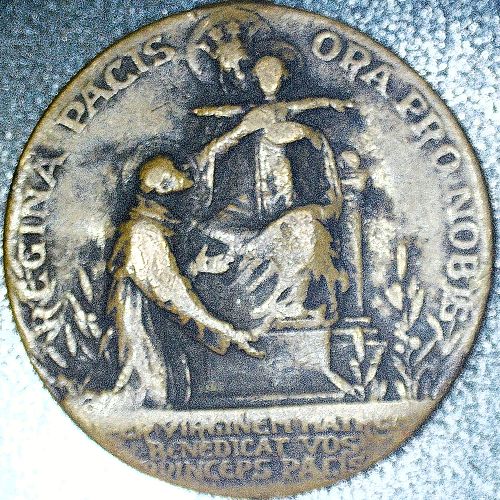 Medal - Our Lady of Peace - Saint Dominic - Bronze or Sterling -  1417 Reproduction