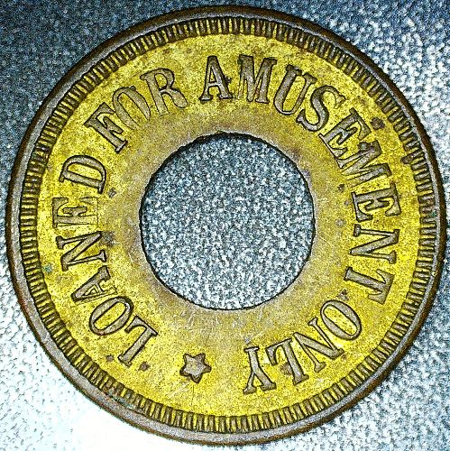 VINTAGE Amusement Token - O.K. Vender Property Of Loaned For Amusement Only