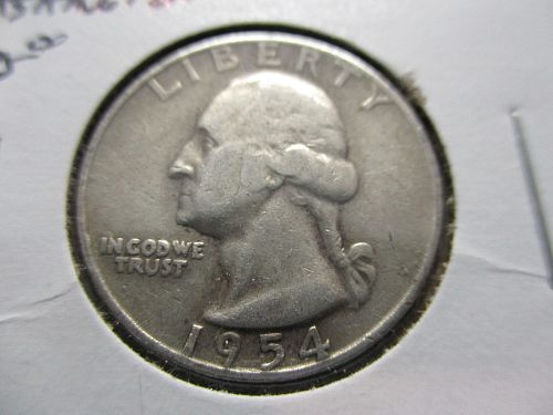1954-D  Washington Quarter.  item: 25 W54D-19.