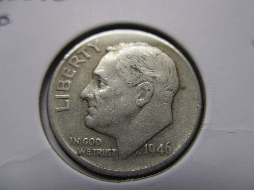 1946  Roosevelt Dime.  Item: 10 R46-27.