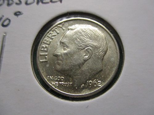 1962-D  Roosevelt Dime.  Item: 10 R62D-04.