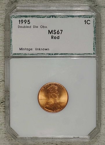1995 Doubled Die Lincoln Cent, Gem Uncirculated Red #1