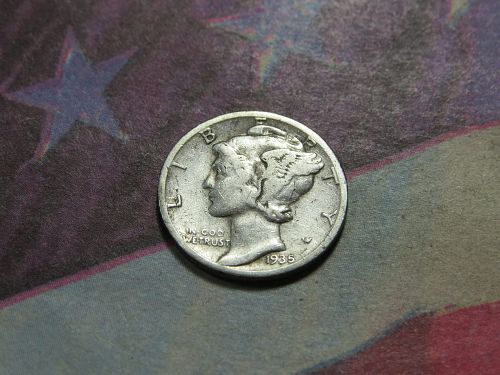 1935-S MERCURY DIME   (90% SILVER) ~ LOT 0313*