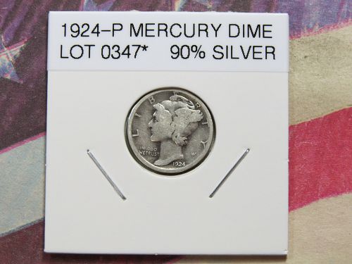 1924-P  MERCURY DIME   (90% SILVER) ~ LOT 0347*