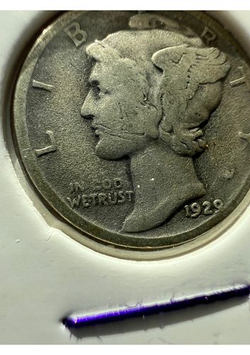 1929 Mercury Dime (VG to F)